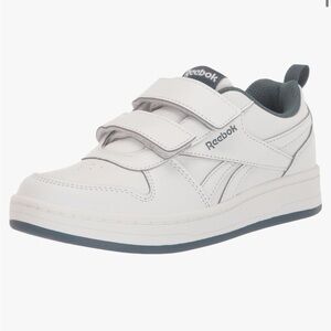 Reebok White and Blue Sneakers Velcro Straps